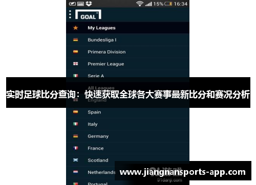 实时足球比分查询：快速获取全球各大赛事最新比分和赛况分析